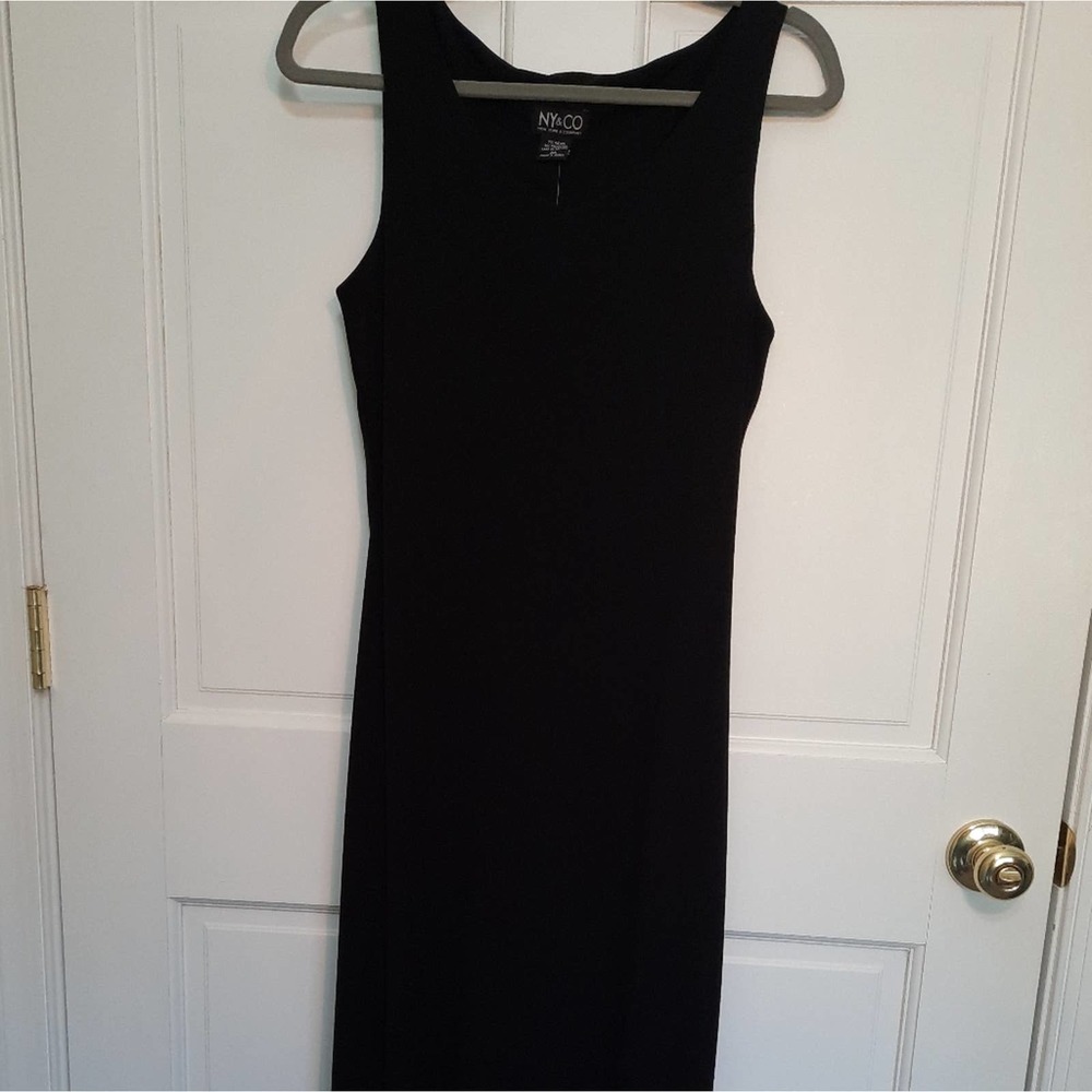NY & Co Black Sleeveless Maxi Dress
